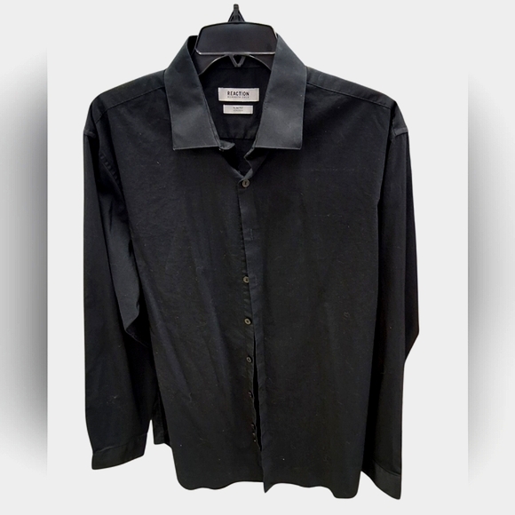 Kenneth Cole Black Casual Button Down Shirt - Picture 1 of 2